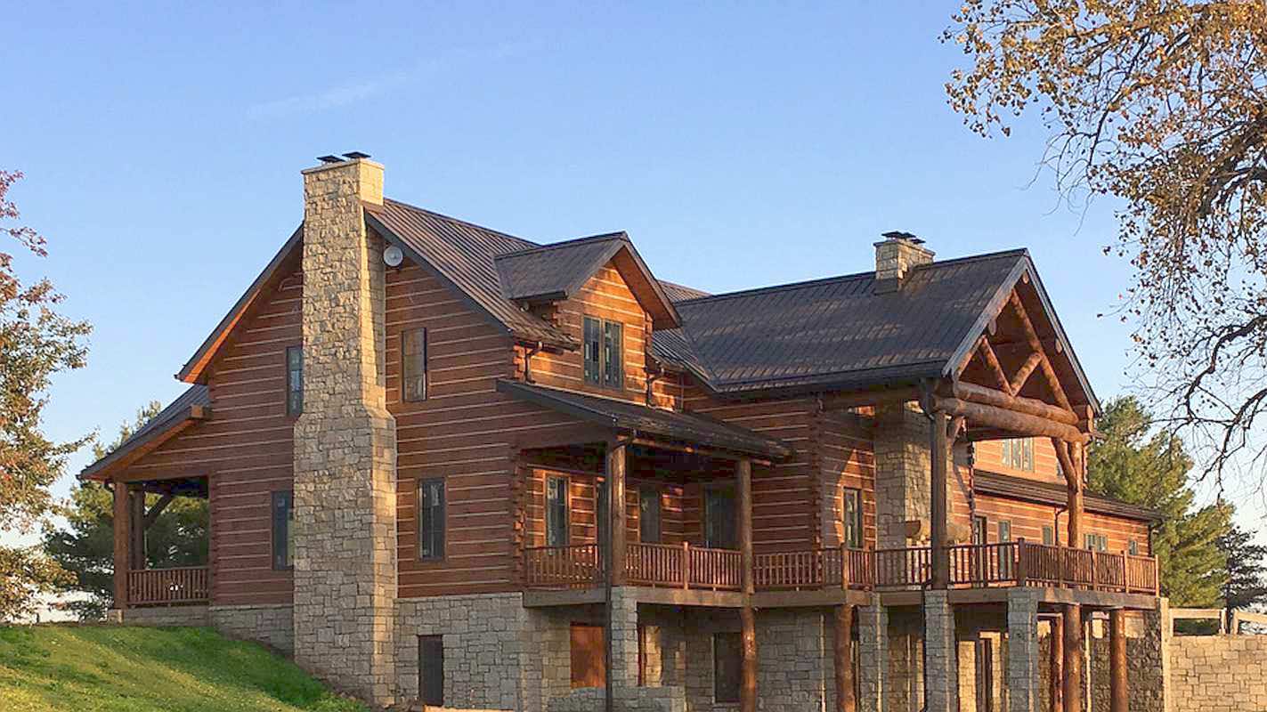 Log Home Exterior Layout - Arlington