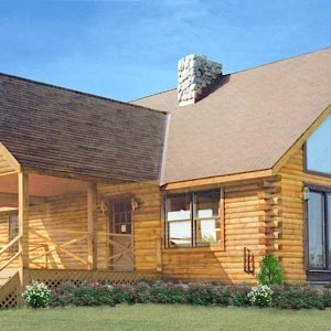 Log Home Exterior - Auburn