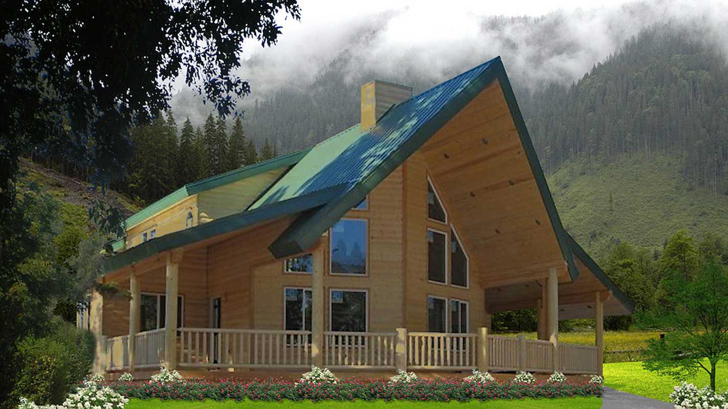 Log Home Exterior - Aurora