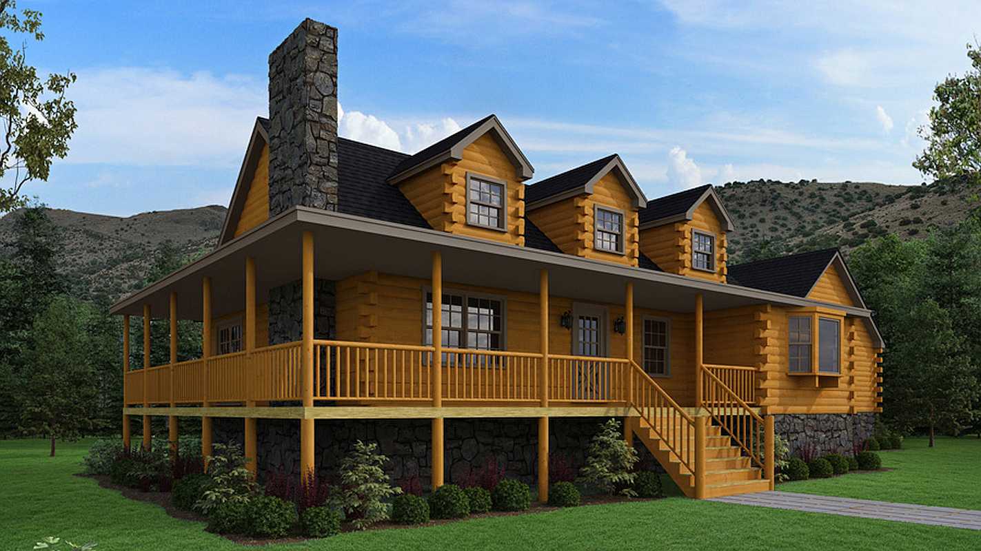 Log Home Exterior Layout - Bearriver