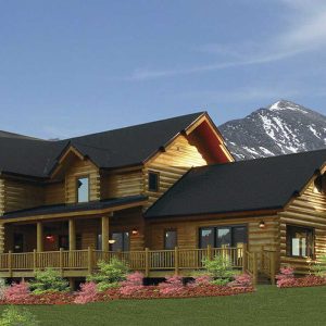 Log Home Exterior Layout - Bellehaven