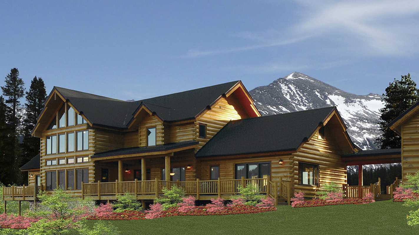 Log Home Exterior Layout - Bellehaven