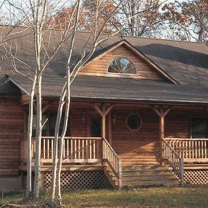 Log Home Exterior - Bentwillow