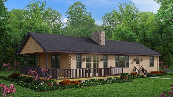 Log Home Exterior Layout - Blackledge