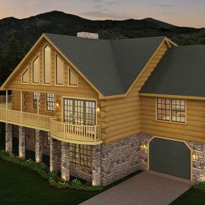 Log Home Exterior Layout - Buckeye