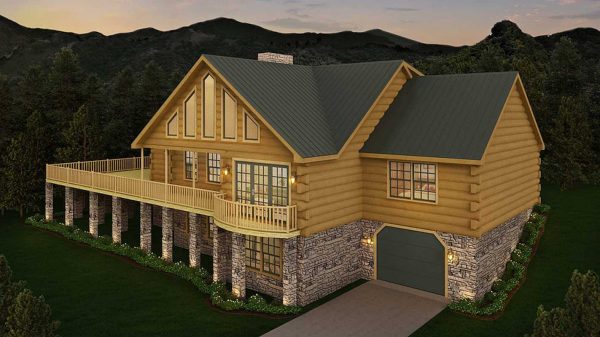 Log Home Exterior Layout - Buckeye