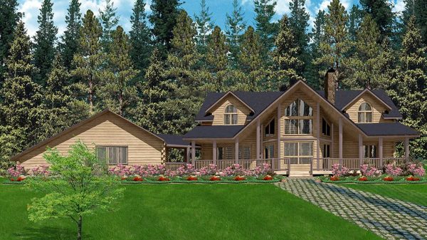 Log Home Exterior - Courtland