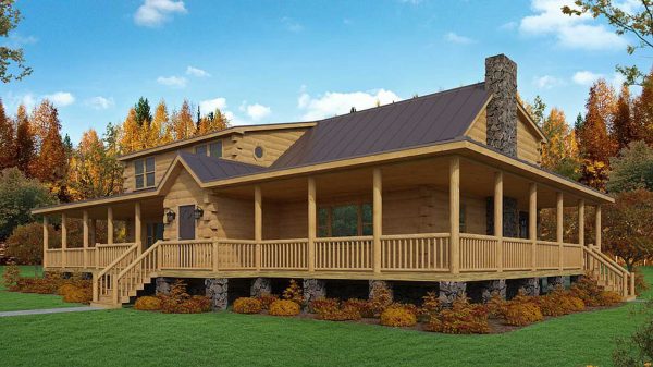 Log Home Exterior Layout - Crawford