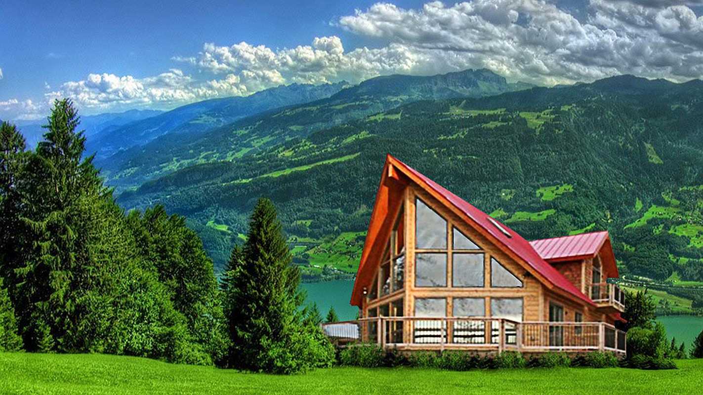 Log Home Outside Area - Flatrock