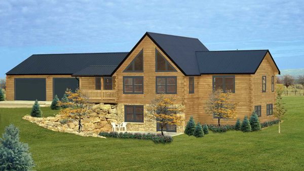 Log Home Exterior Layout - Grandlake