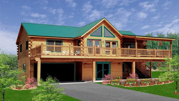 Log Home Exterior Layout - Greenfield