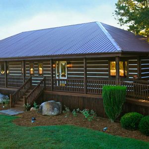 Log Home Exterior Layout - Greenvalley