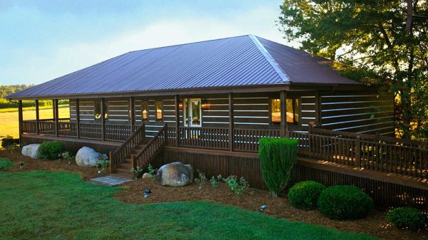 Log Home Exterior Layout - Greenvalley