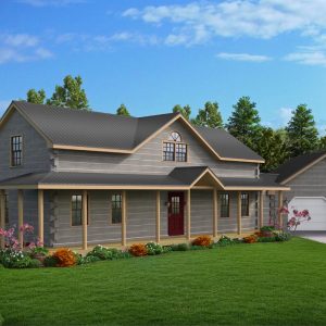 Log Home Exterior Layout - Housatonic