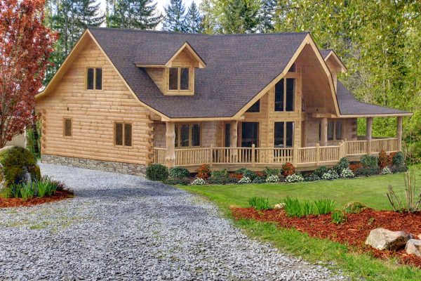 Log Home Exterior Layout - Jacksonholenew