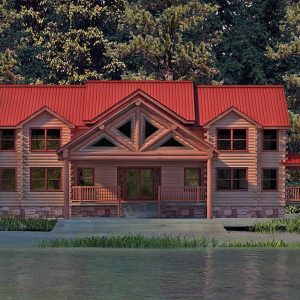 Log Home Exterior Layout - Jefferson