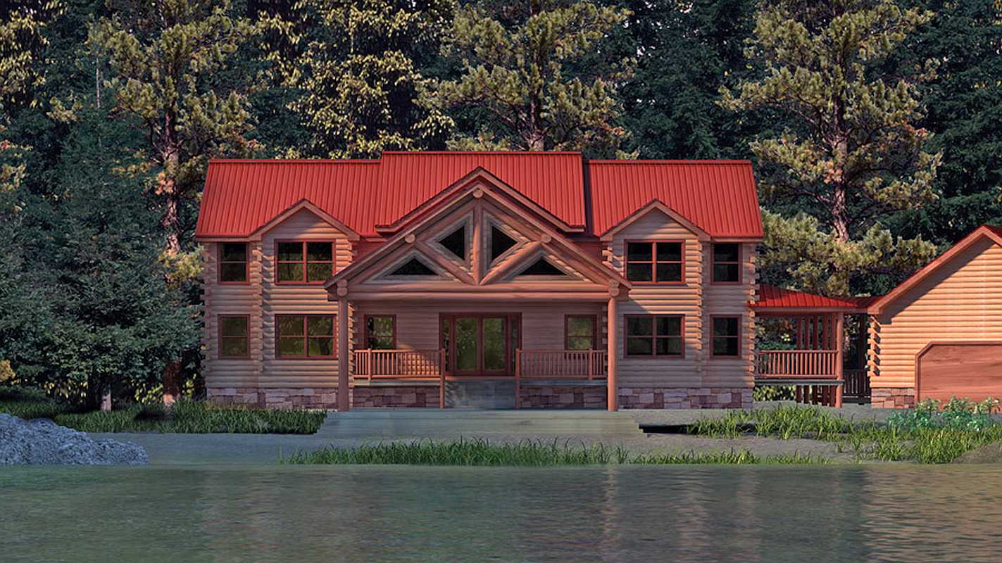 Log Home Exterior Layout - Jefferson