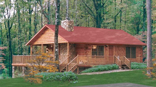 Log Home Exterior - Lakehouse