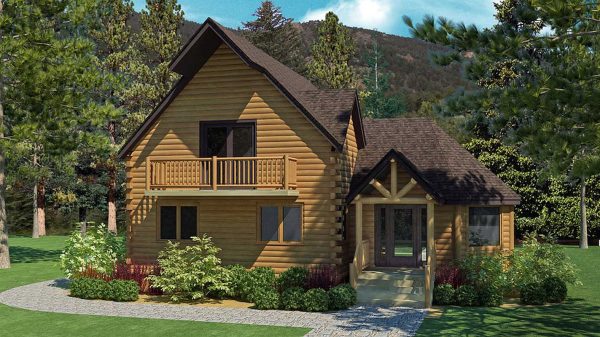 Log Home Exterior - Litchfield