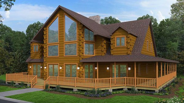 Log Home Exterior - Maplewood