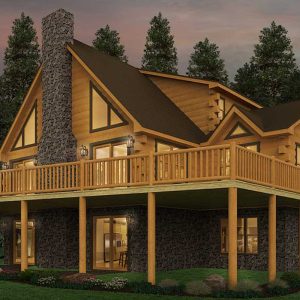Log Home Exterior Layout - Mayfield