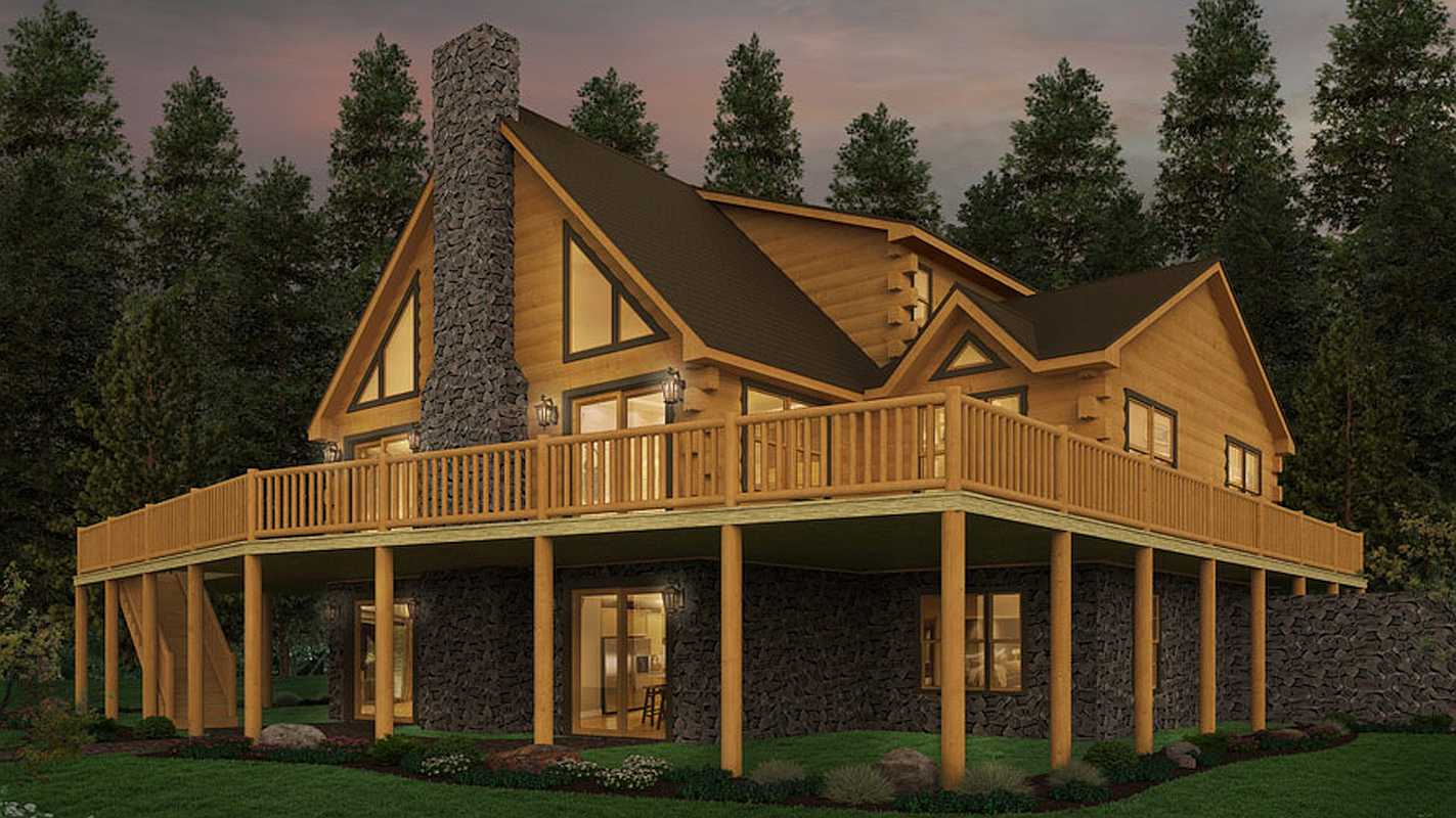 Log Home Exterior Layout - Mayfield