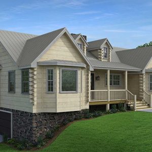 Log Home Exterior Layout - Millstone