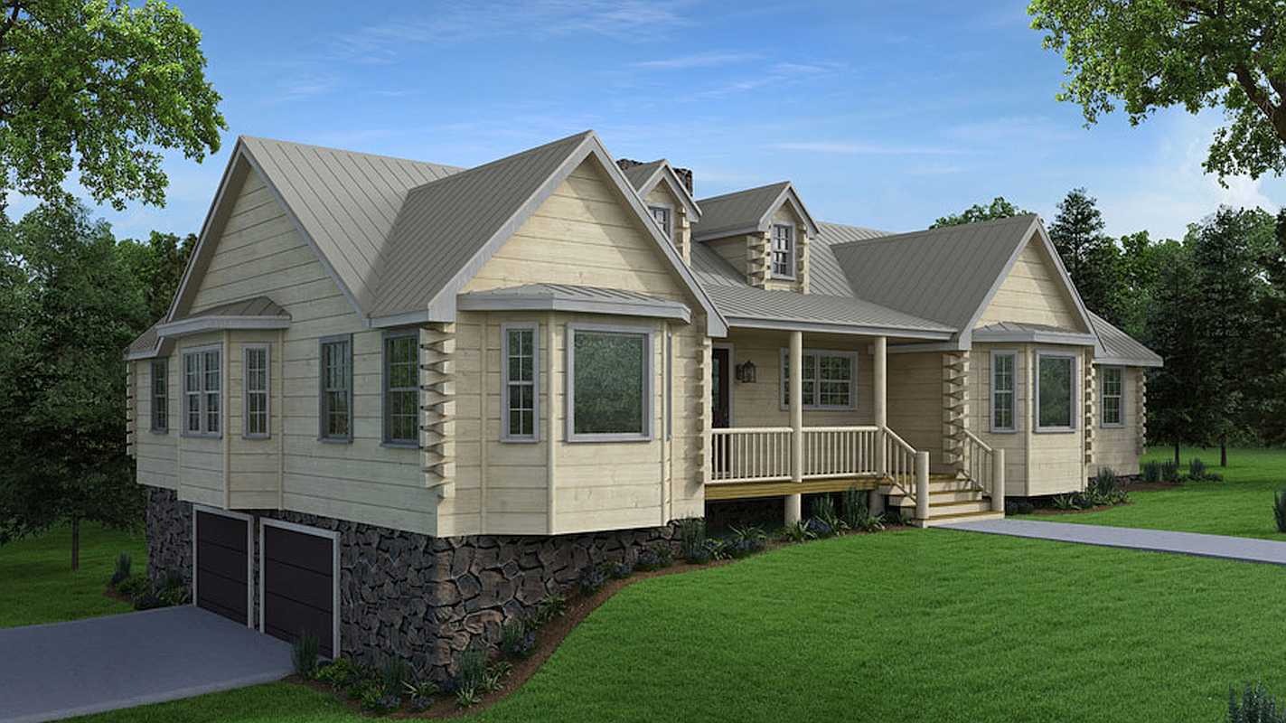 Log Home Exterior Layout - Millstone