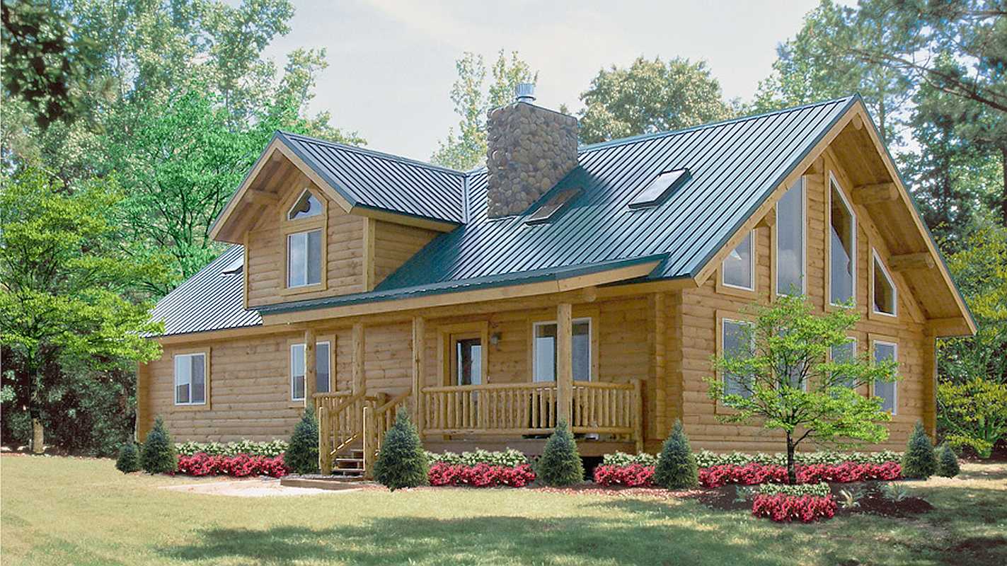 Log Home Exterior Layout - NewCastle