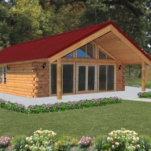 Log Home Exterior Layout - Newport