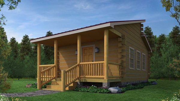 Log Home Exterior - Pawnee