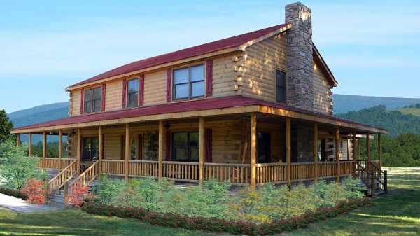 Log Home Exterior Layout - Prairie