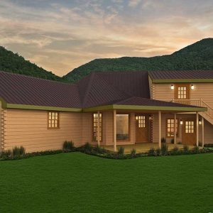 Log Home Exterior Layout - Riverbluff