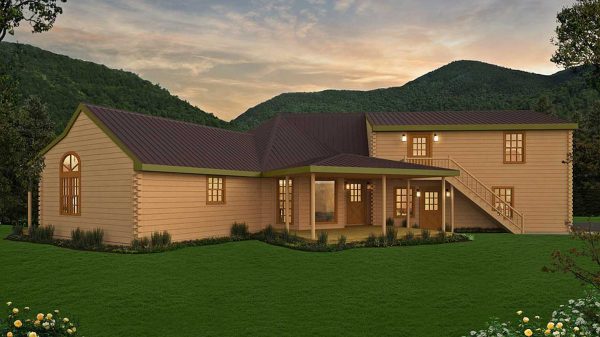 Log Home Exterior Layout - Riverbluff