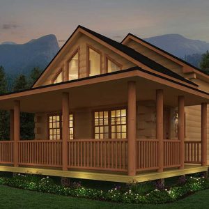 Log Home Exterior - Russell