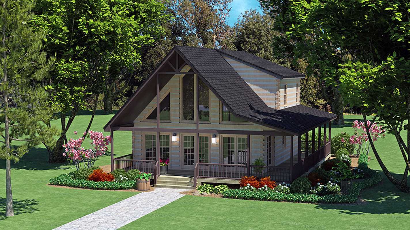 Log Home Exterior - Sheridan