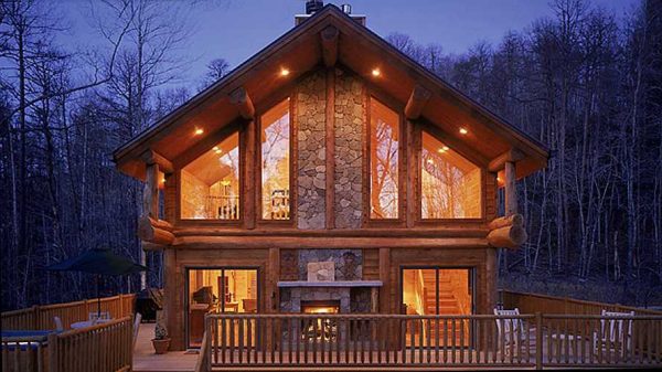 Log Home Exterior - Teton