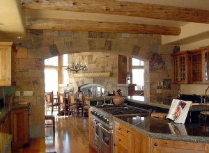 Log Home Kitchen Interior - Batonrouge