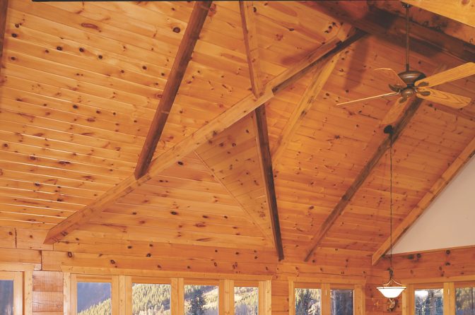 Log Home Celing Design