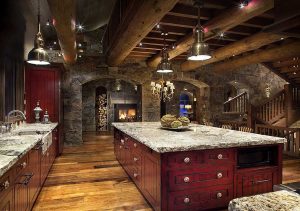 Log Homes Modular Kitchen Design - Bigsky