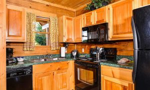 Log Home kitchen Interior - Pine Grove