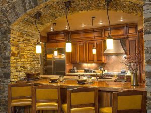 Log Homes Kitchen interior - Arlington