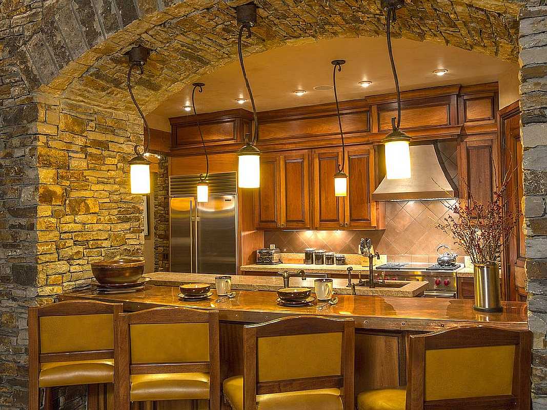 Log Homes Kitchen interior - Arlington