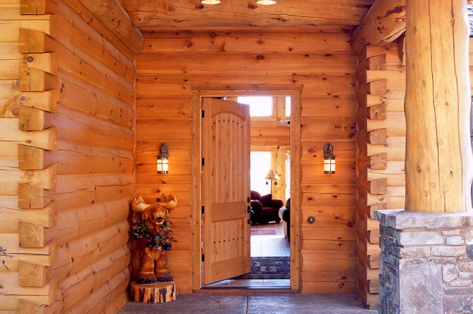 Log Cabin Home Door Design