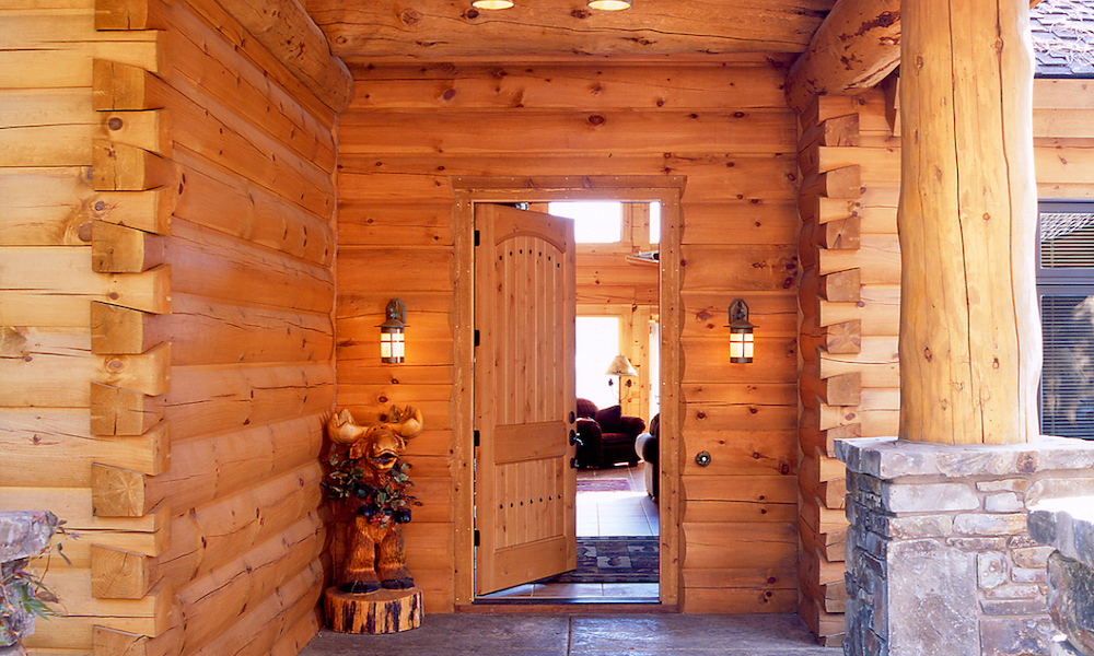 Log Cabin Home Door Design