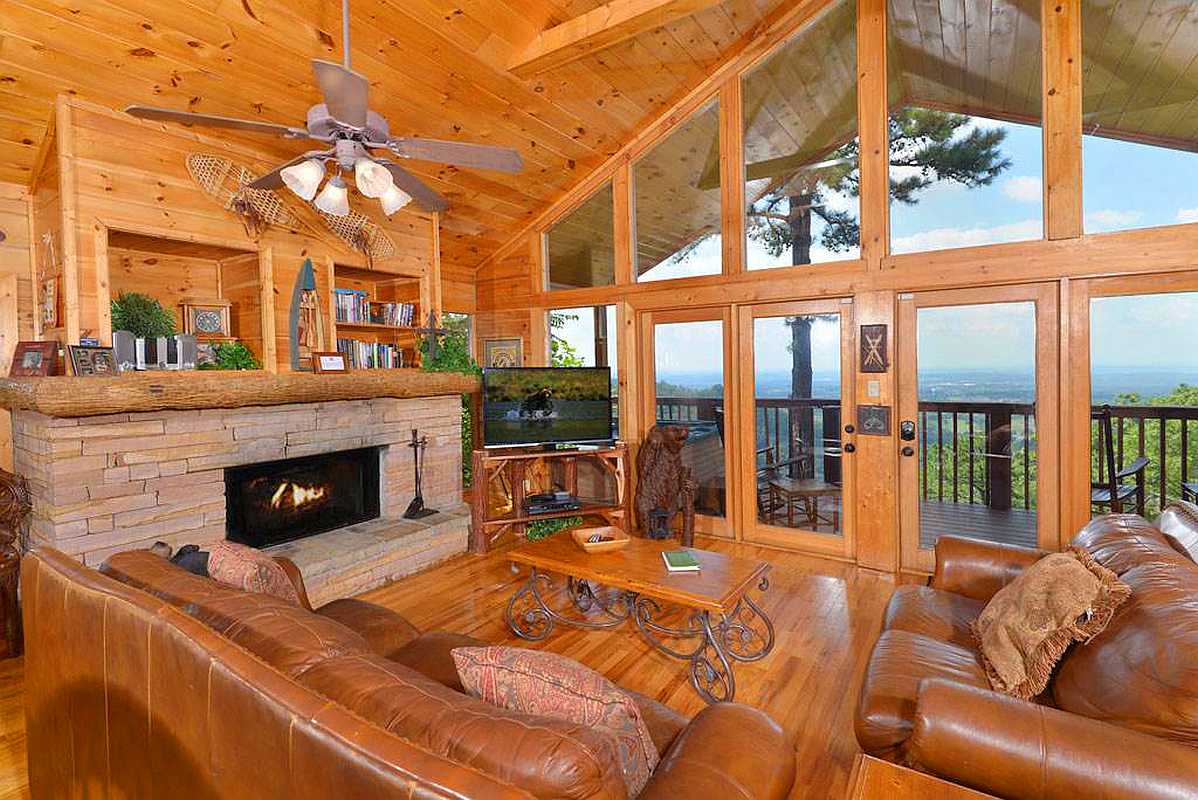 Living Room with Fireplace - Ashland