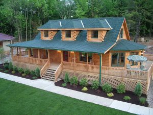 Modular Log Home Exterior - Edgewood