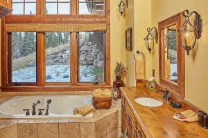 Log Home Bathroom Design - Acadia