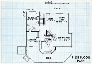 Log Home First Floor Plan - Acadia