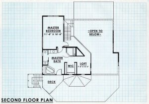 Log Home Second Floor Plan - Acadia